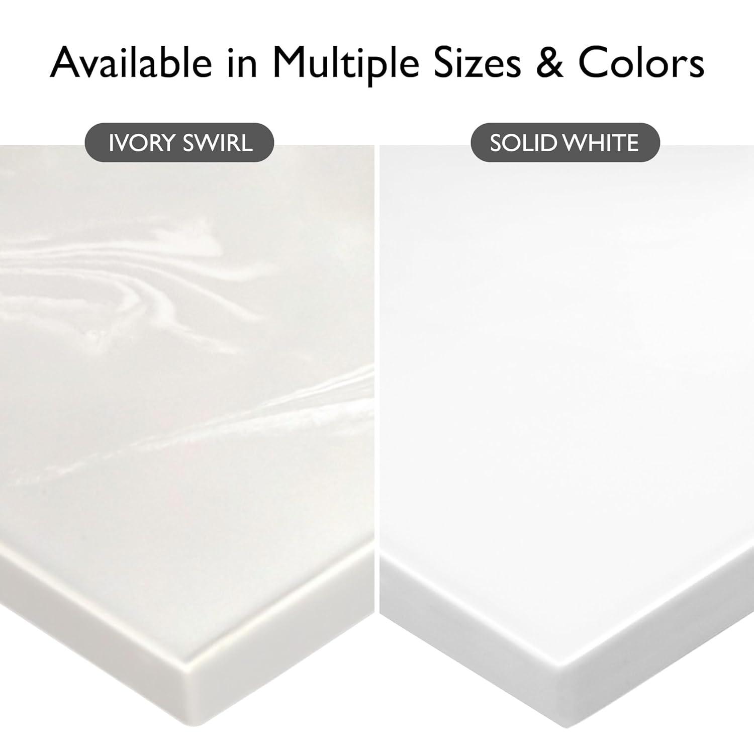 Design House  Cultured Marble Vanity Top in Solid White, 49-Inch x 22-Inch