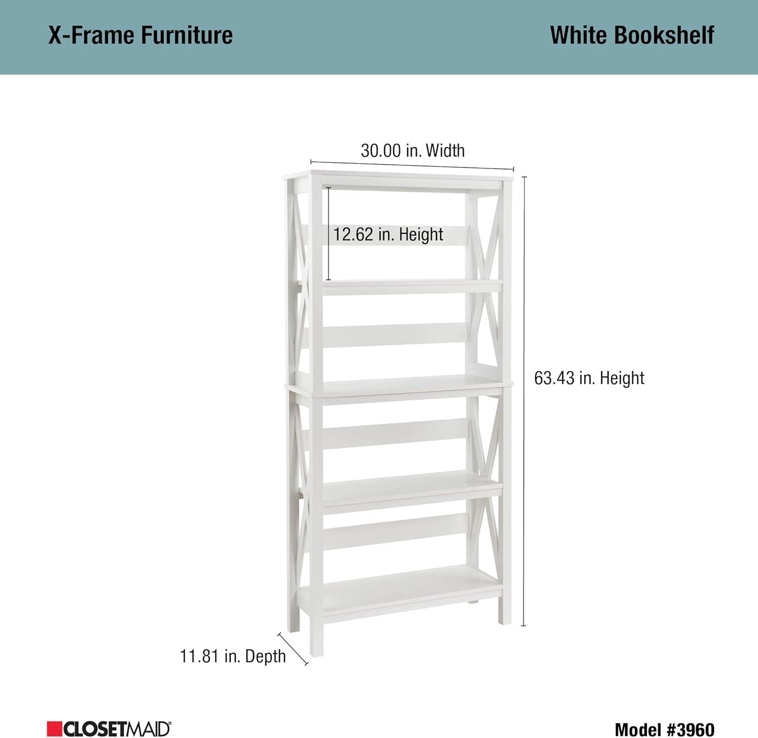 X-Frame Furniture 63.43" H x 30" W Etagere Bookcase