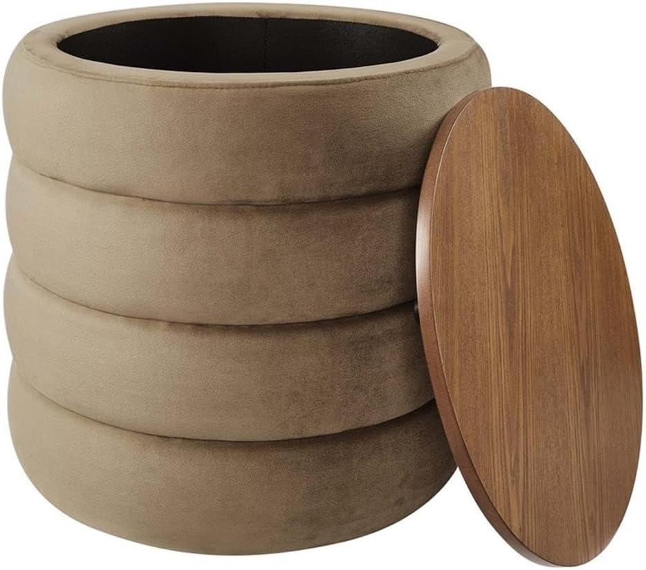 Modway Modway Mezzo 17.3" Wide Velvet Round Storage Ottoman