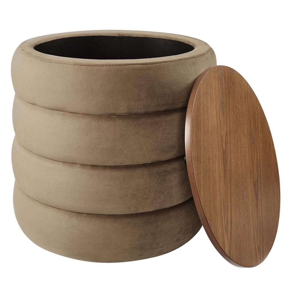 Modway Modway Mezzo 17.3" Wide Velvet Round Storage Ottoman