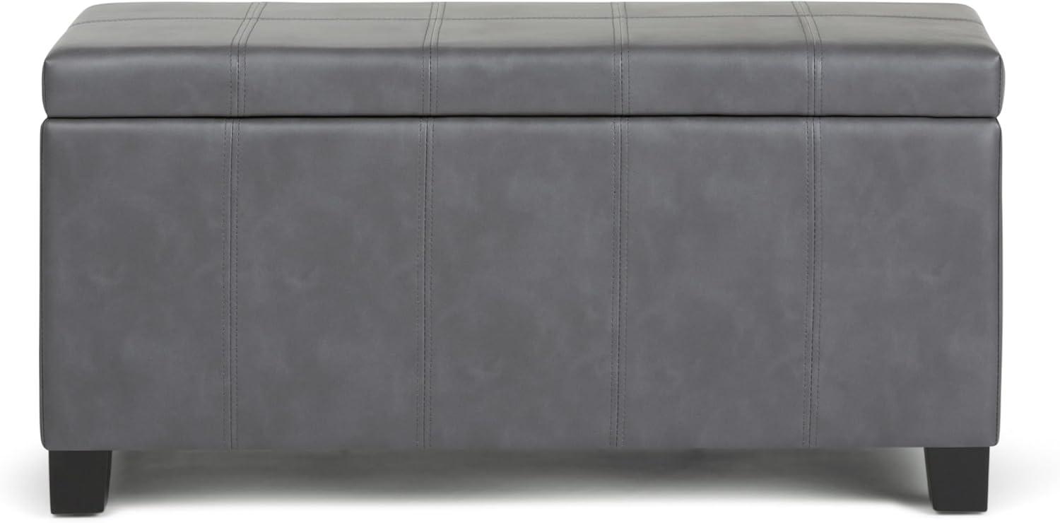 Dover Faux Leather Ottoman