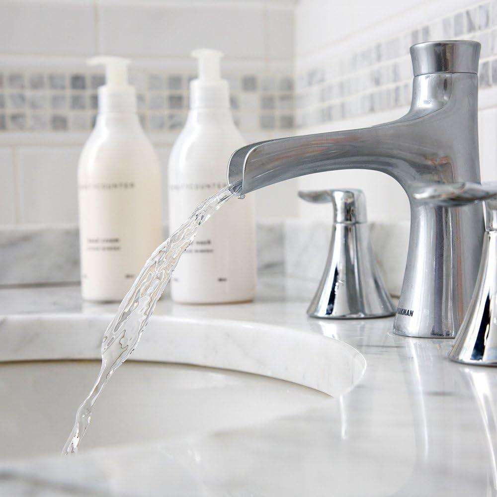 Polished Chrome Widespread Waterfall Bathroom Faucet with Lever Handles