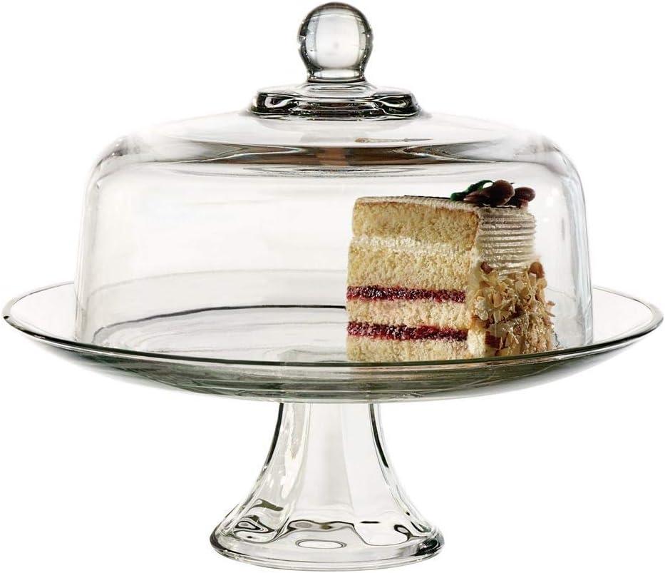 Oneida Presence 87892L13 Elegance Cake Set, Glass, Clear