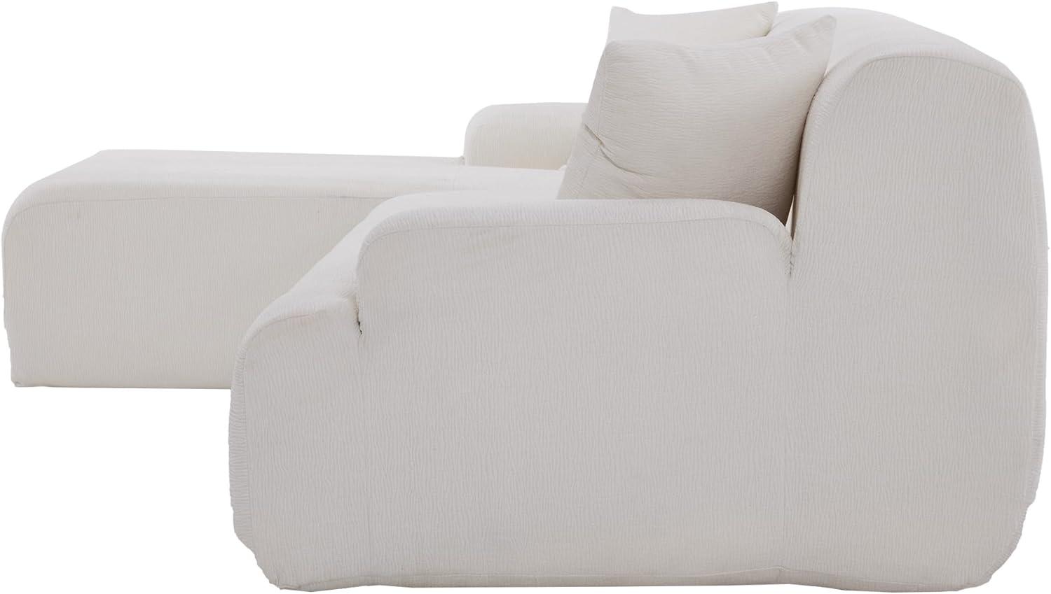 P PURLOVE L-Shape Sectional Sofa, Modern Minimalist Style Sectional Sofa Couch with 2 Free Pillows, 3-Seat Chenille Fabric Couch with Chaise Lounge for Living Room, Apartment, Office (Beige)