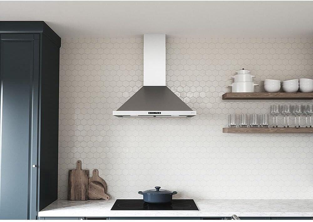 Zephyr Ombra 30" 600 CFM Wall Mount Range Hood with LED Lighting in Stainless Steel