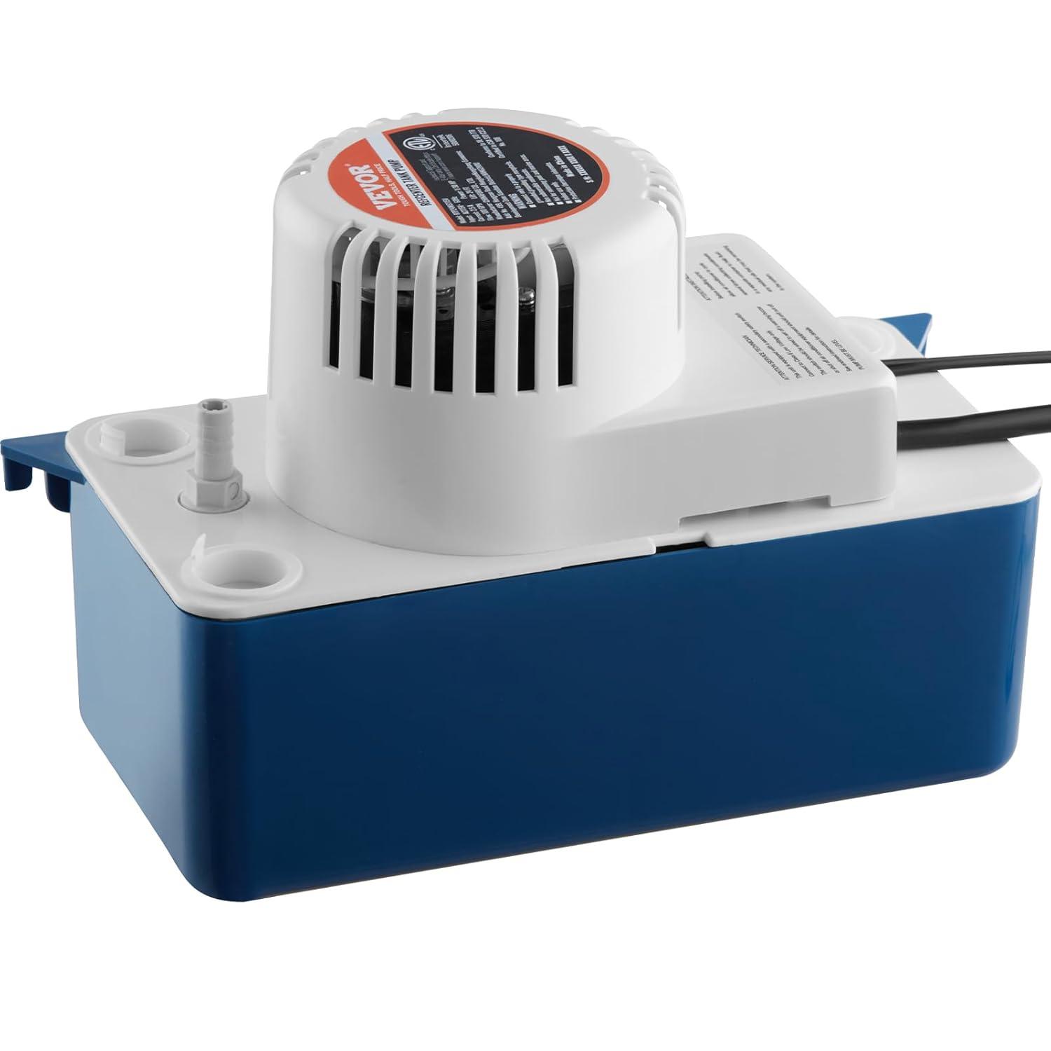 Condensate Removal Pump, 1/30 HP, 100 GPH, 24 ft Lift