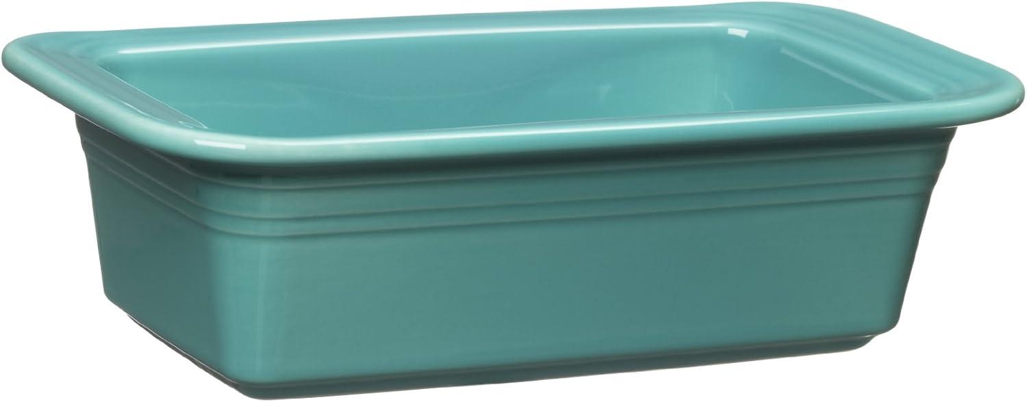 Turquoise Stoneware Loaf Pan with Color Glaze