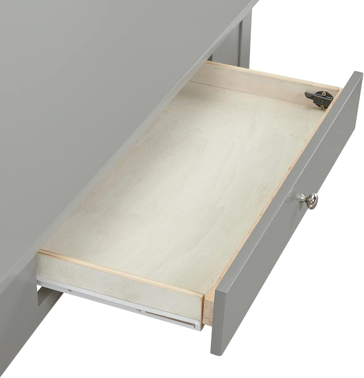 40" Shaker Cottage Desk Gray - Alaterre Furniture: Transitional Style, Pine Frame, Storage Drawer