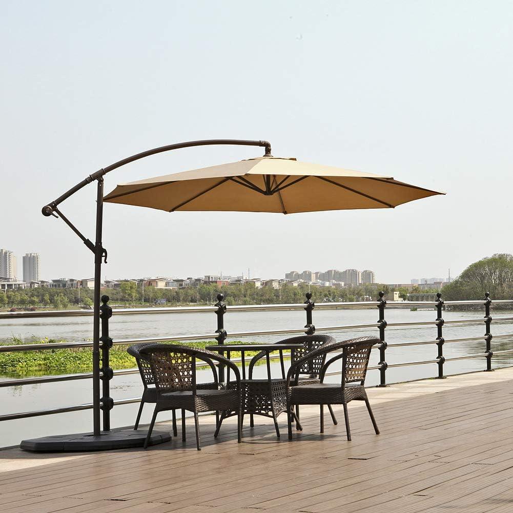 10ft Nude Steel Octagon Cantilever Side Post Umbrella