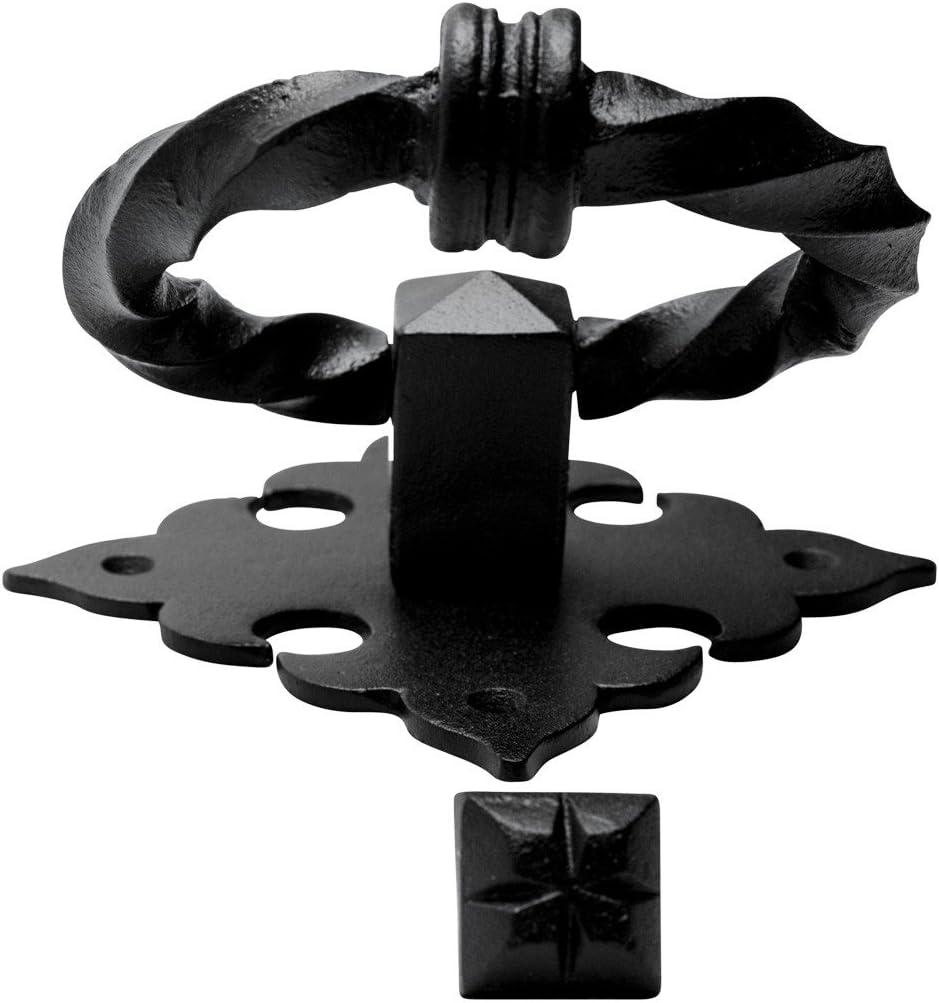 The Renovators Supply Inc. Black Door Knocker Cast Iron Door Knockers 7 Inch X 5.5 Inch Renovators Supply