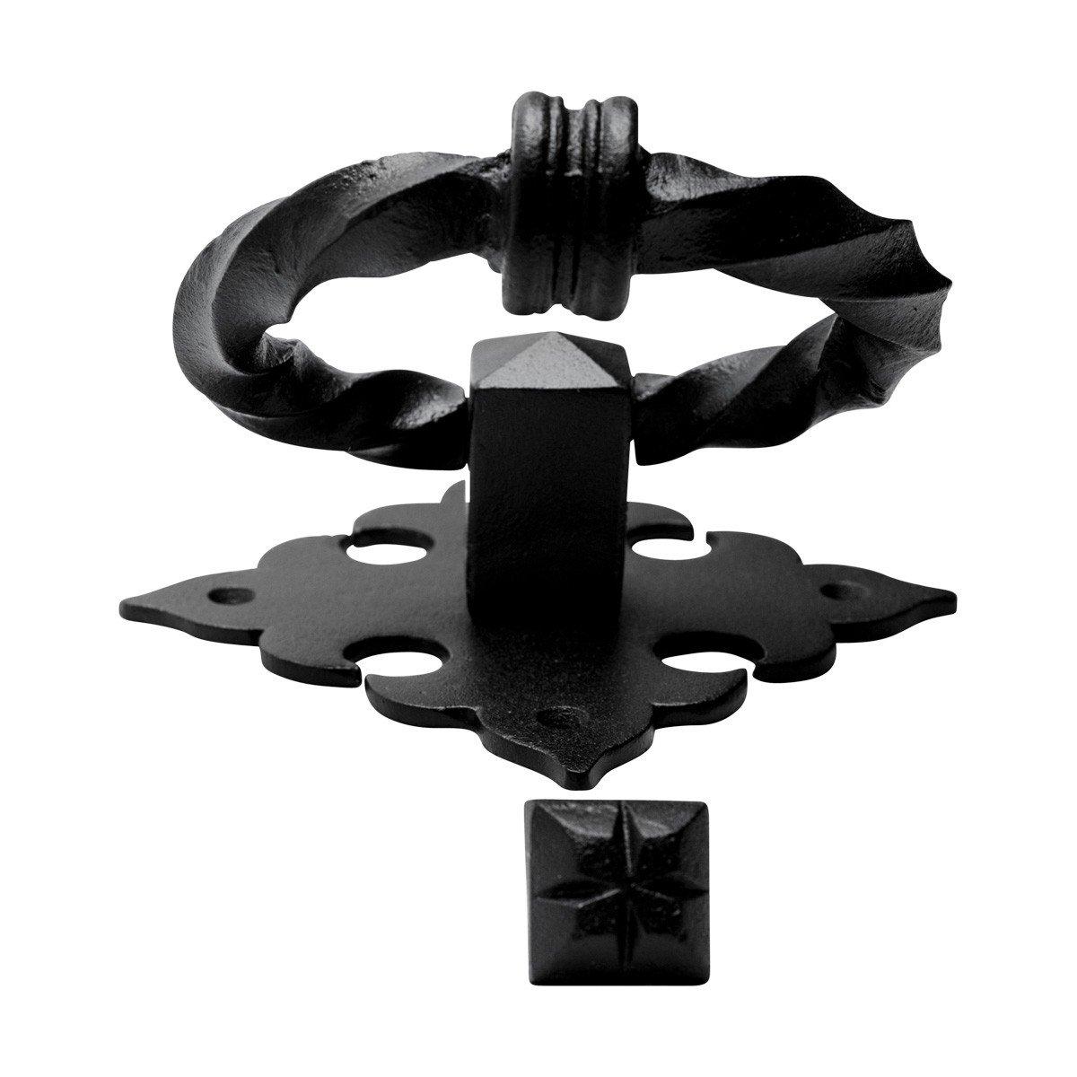 The Renovators Supply Inc. Black Door Knocker Cast Iron Door Knockers 7 Inch X 5.5 Inch Renovators Supply