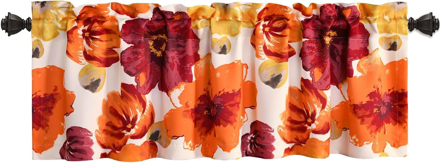 Lush Decor Leah Floral Tailored 52'' W Window Valance