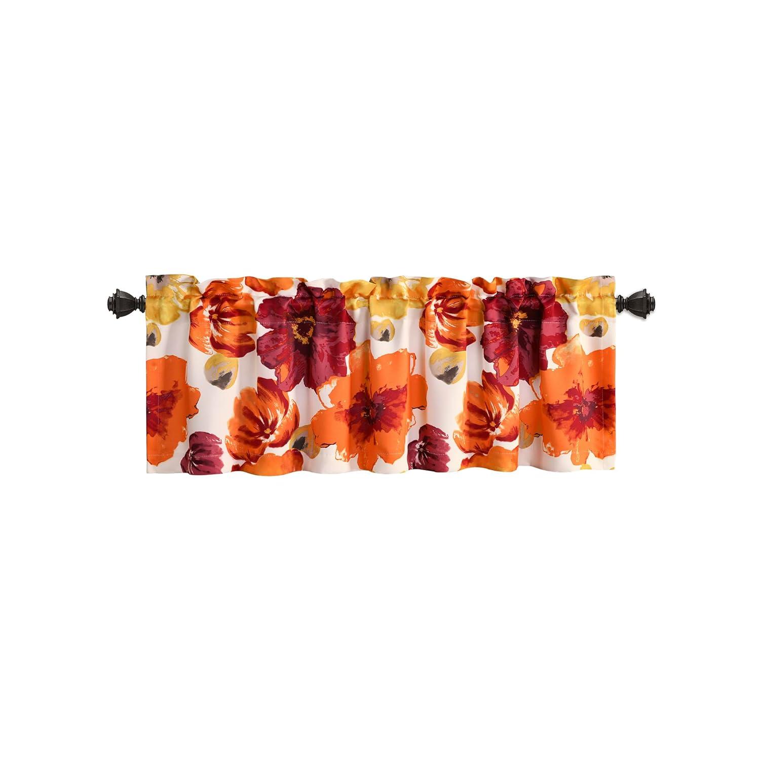 Lush Decor Leah Floral Tailored 52'' W Window Valance