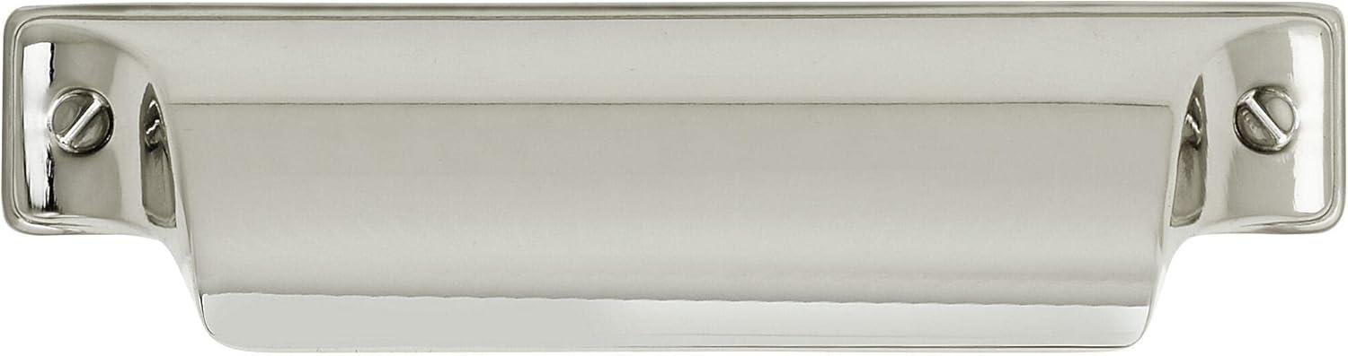 Polished Nickel 4.25'' Cup Pull with Mounting Hardware