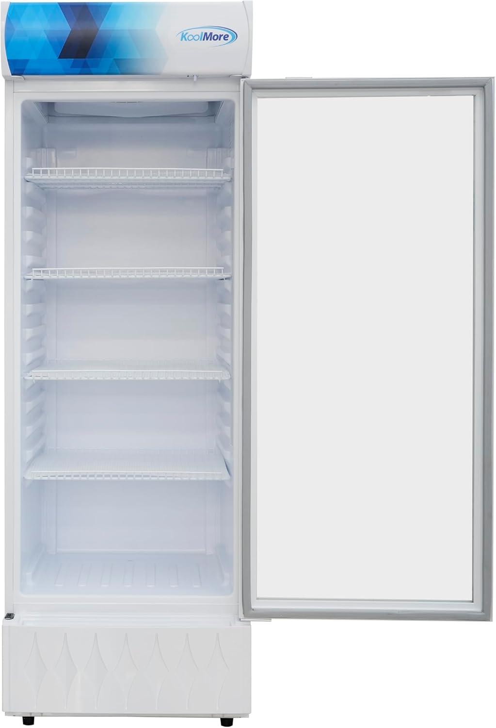 24 in. One-Door Commercial Merchandiser Refrigerator in White, 12 Cu. Ft. (KM-MDR-1GD-12CWH)