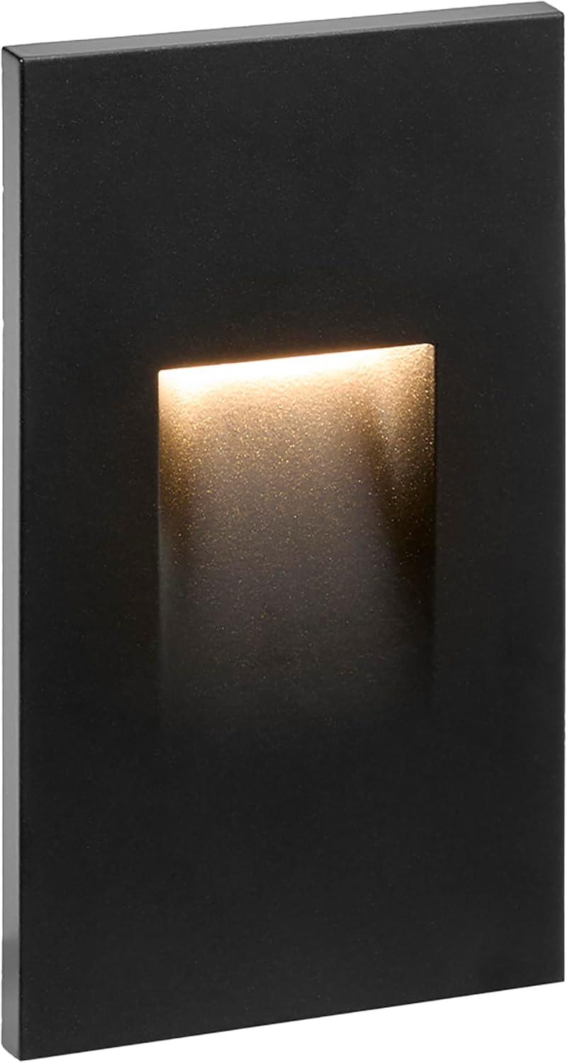 Vertical LED Step Light, Indoor/Outdoor Stair Light, 3 CCT Color Selectable 3000K/4000K/5000K, Black (2-Pack)