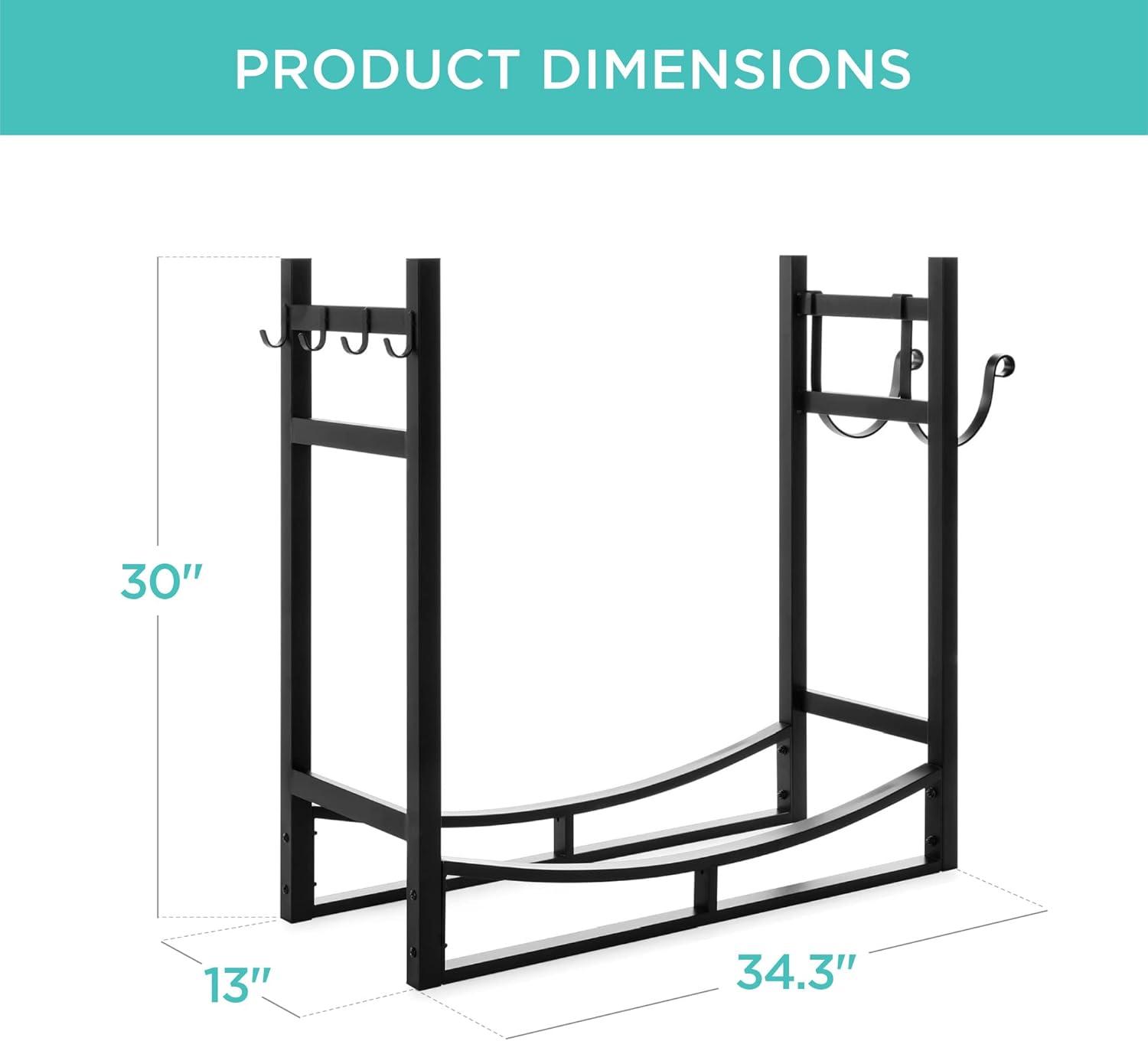 Abhilash 33.5'' W Metal Log Rack