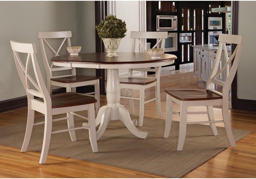 36" Round Dining Table with 12" Leaf - International Concepts