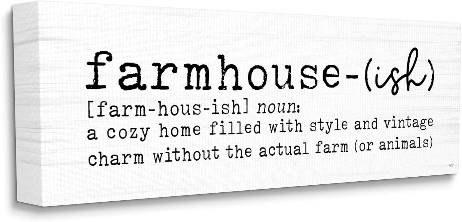 Stupell Industries " Farmhouse-Ish Playful Definition Sign Birch Pattern " by Lux + Me Designs