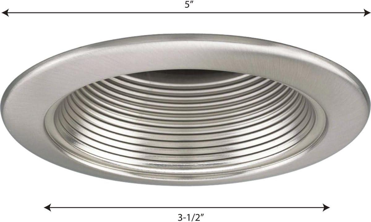 P8044-09-Progress Lighting-Recessed Trim - 5 Inch Width - 1 Light - Line Voltage - Damp Rated-Brushed Nickel Finish