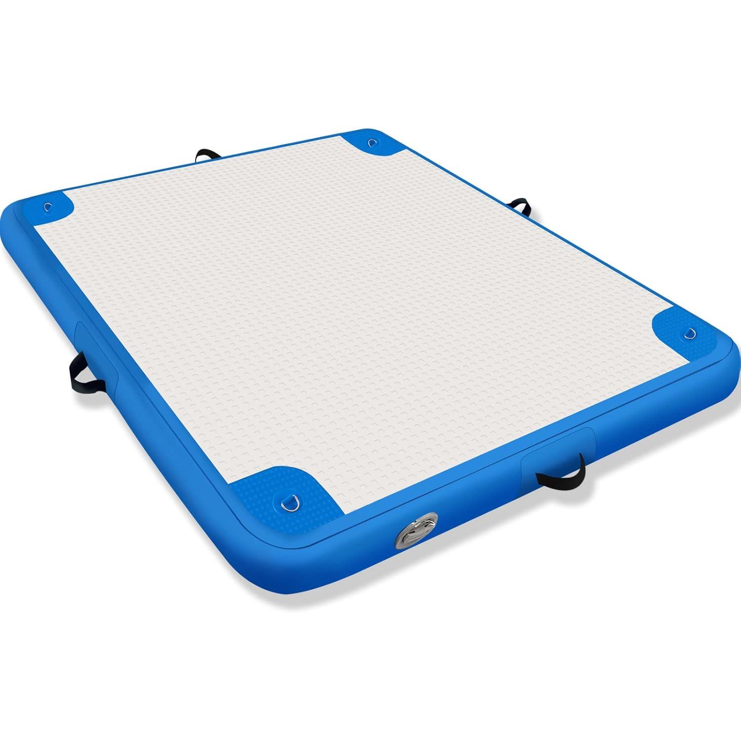 Inflatable Lake Float for Adults, Multi-Person Inflatable Swim Deck with None-Slip Surface, Swimming Water Platform, Floating Island - Dock - Raft for Pool & Beach, Lake, River Fun