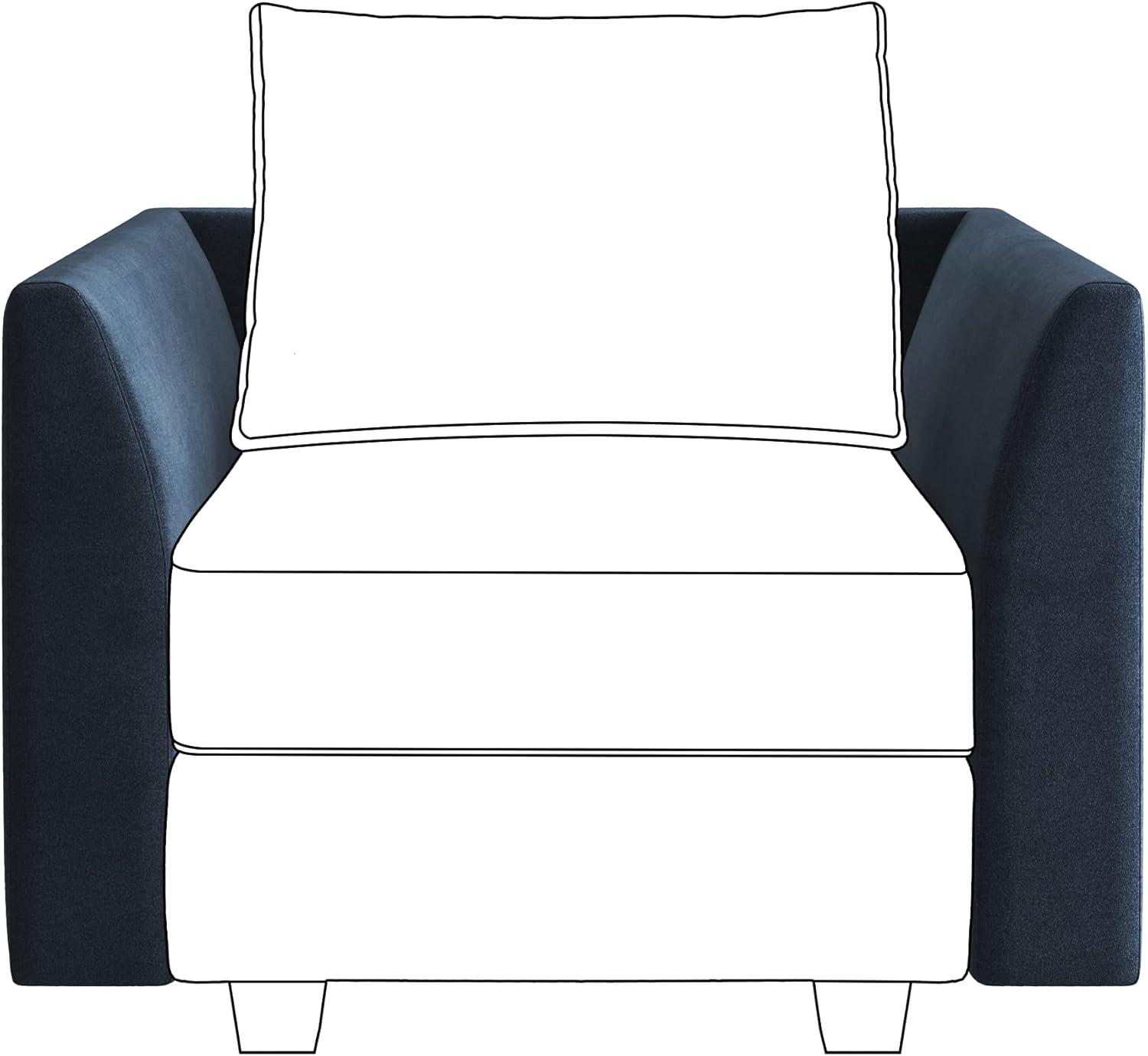 HONBAY Armrest Module for Modular Sectional Sofa, Pair of Sofa Armrest for Sectional Modular Couch, Velvet Dark Blue