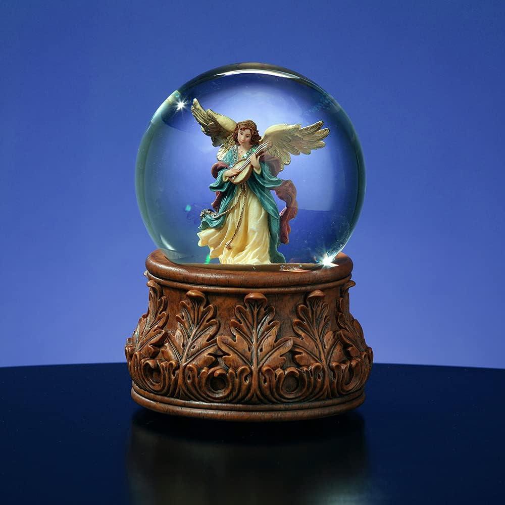 The San Francisco Music Box Company Angel Playing Mandolin Water Globe