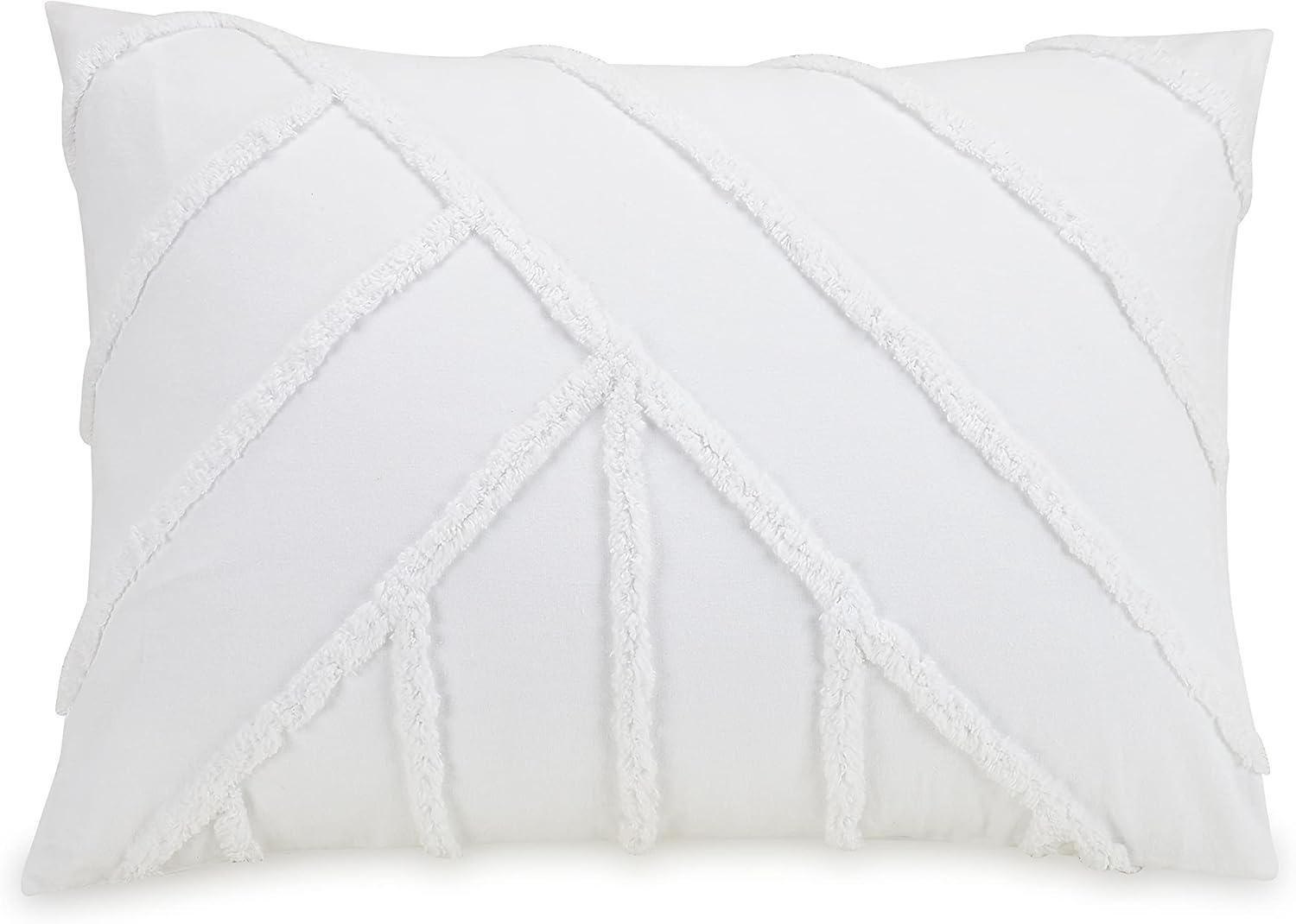 Laurel and Mayfair Cotton Ring Stitch Chevron / Zig Zag Comforter Set