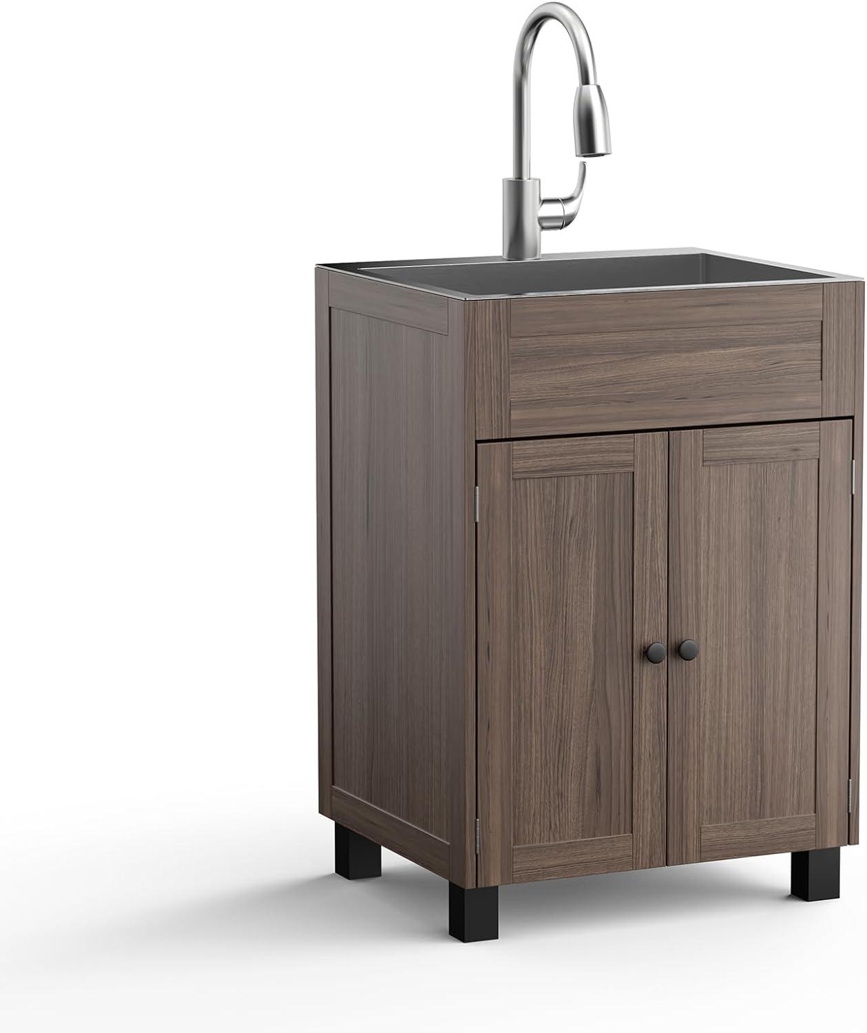 Ktaxon Gray Stainless Steel 72.6 lb Utility Sink