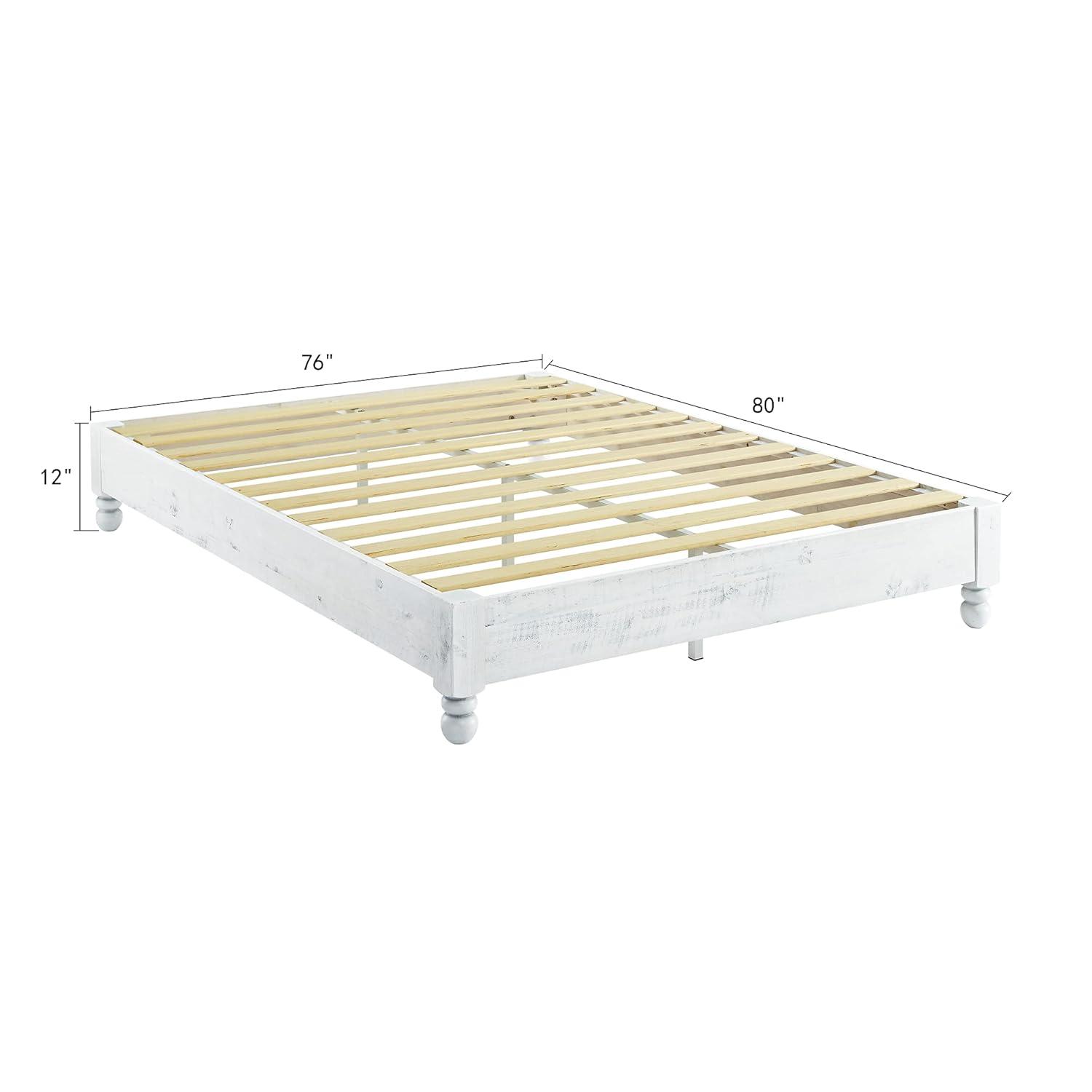 MUSEHOMEINC 12" Wood Bed Frame