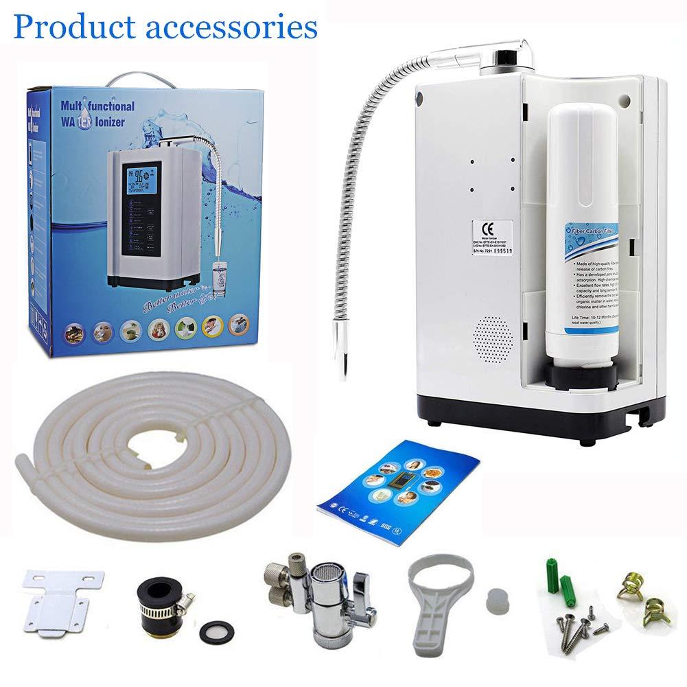 AquaGreen Alkaline Water Ionizer Machine AG7.0, Home Filtration System Produces pH 4-10.5 Water, 7 Water Settings, Up to -570mV ORP, 8000L Per Filter, Silver
