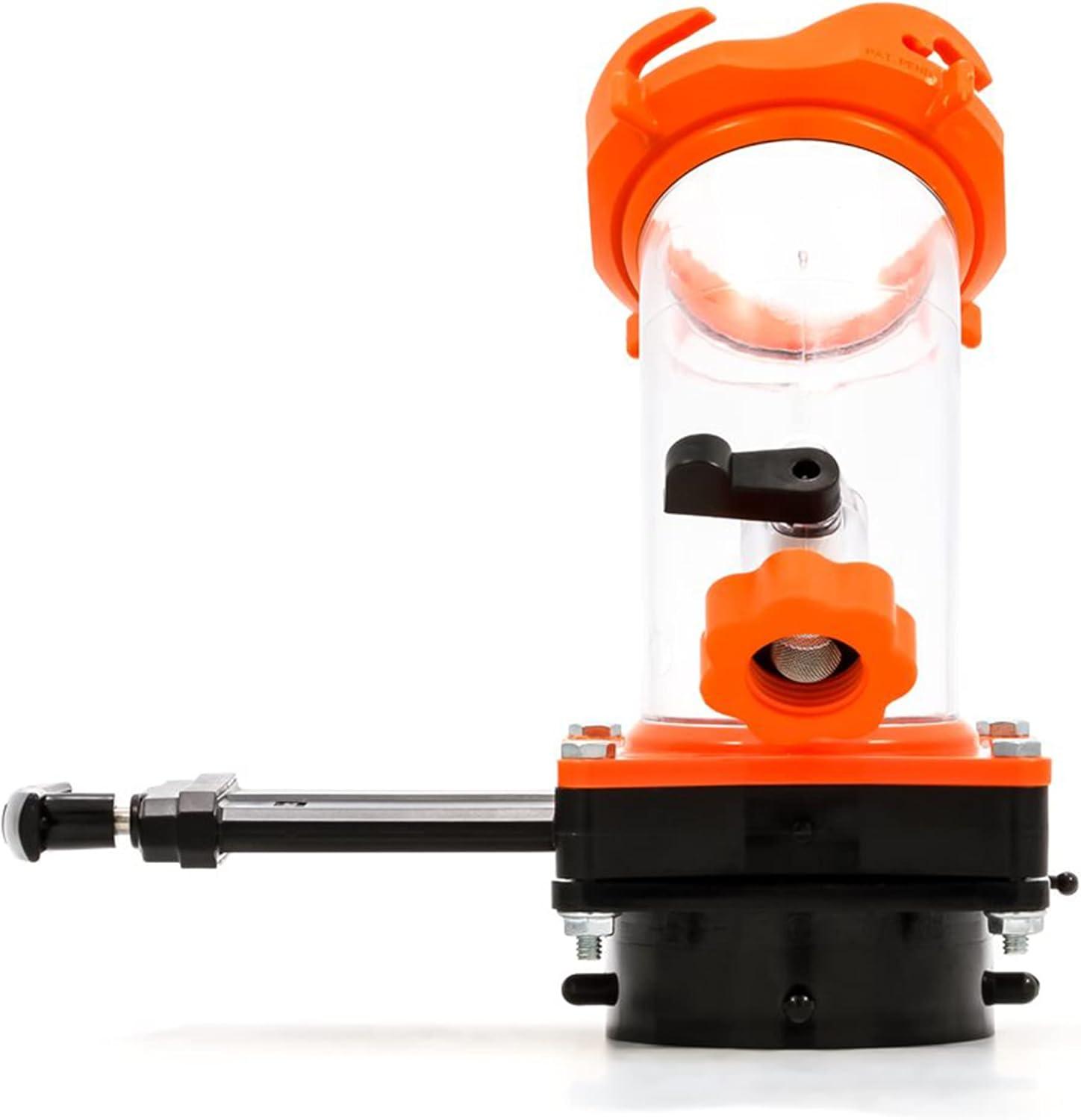 Camco Rhino Blaster Pro Clear Elbow Trailer RV Holding Tank Rinser w/Gate Valve, Vacuum Breaker, & 4-Prong Bayonet Swivel Fitting for Waste Management