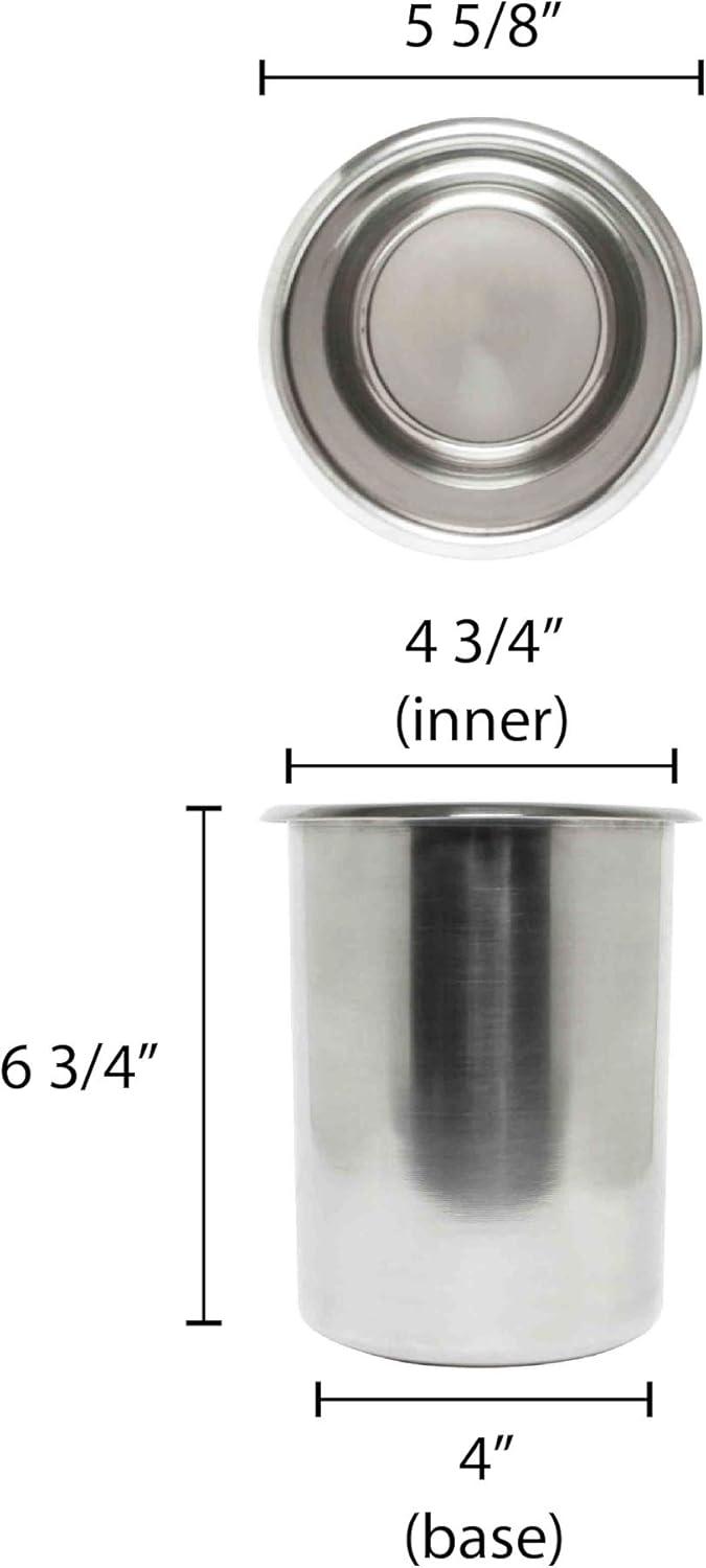 2-Quart Silver Stainless Steel Bain Marie Pot