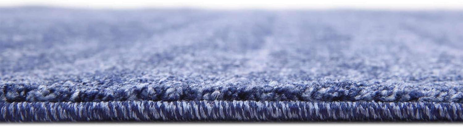 Unique Loom Del Mar Collection Area Rug - Lucille (7' 10" Square, Navy Blue/ Ivory)