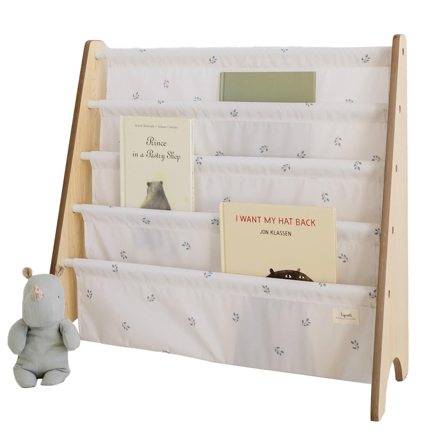 3 Sprouts URKS 3 Sprouts - Book Shelf - Kids Book Rack Organizer  - Baby Room Bookcase