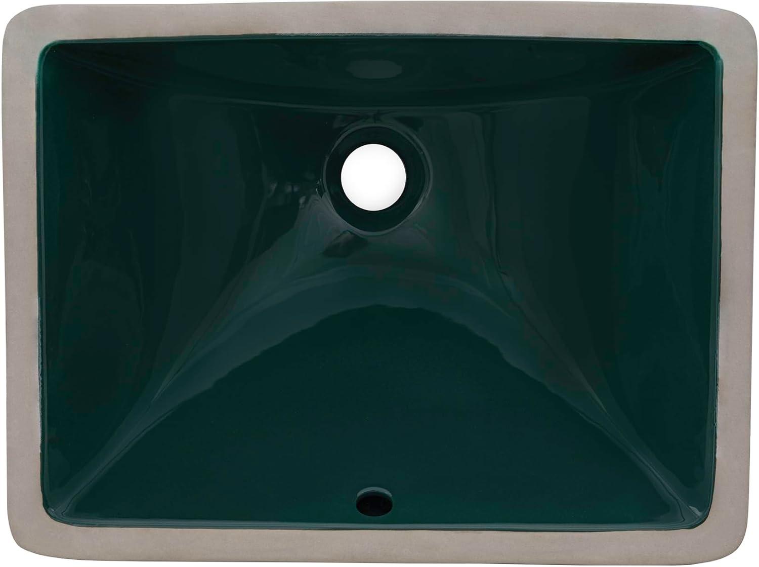 Ruvati 17 x 12 inch Undermount Bathroom Rectangular Porcelain Ceramic Sink with Overflow