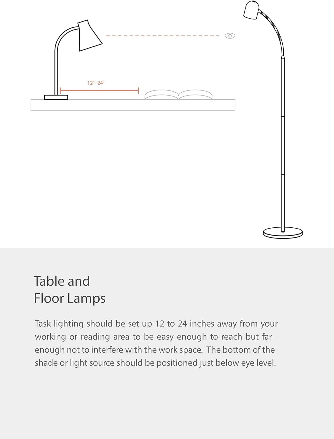 Black Adjustable Multi-Head LED Floor Lamp with Touch Control