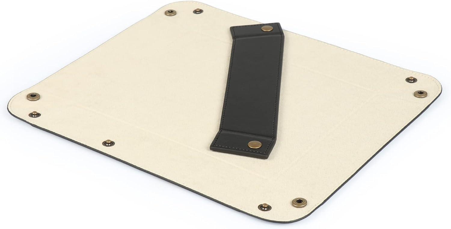 Londo Leather Tray Organizer, Practical Storage Box for Wallets, Watches, Keys, Coins, Cell Phones and Office Equipment