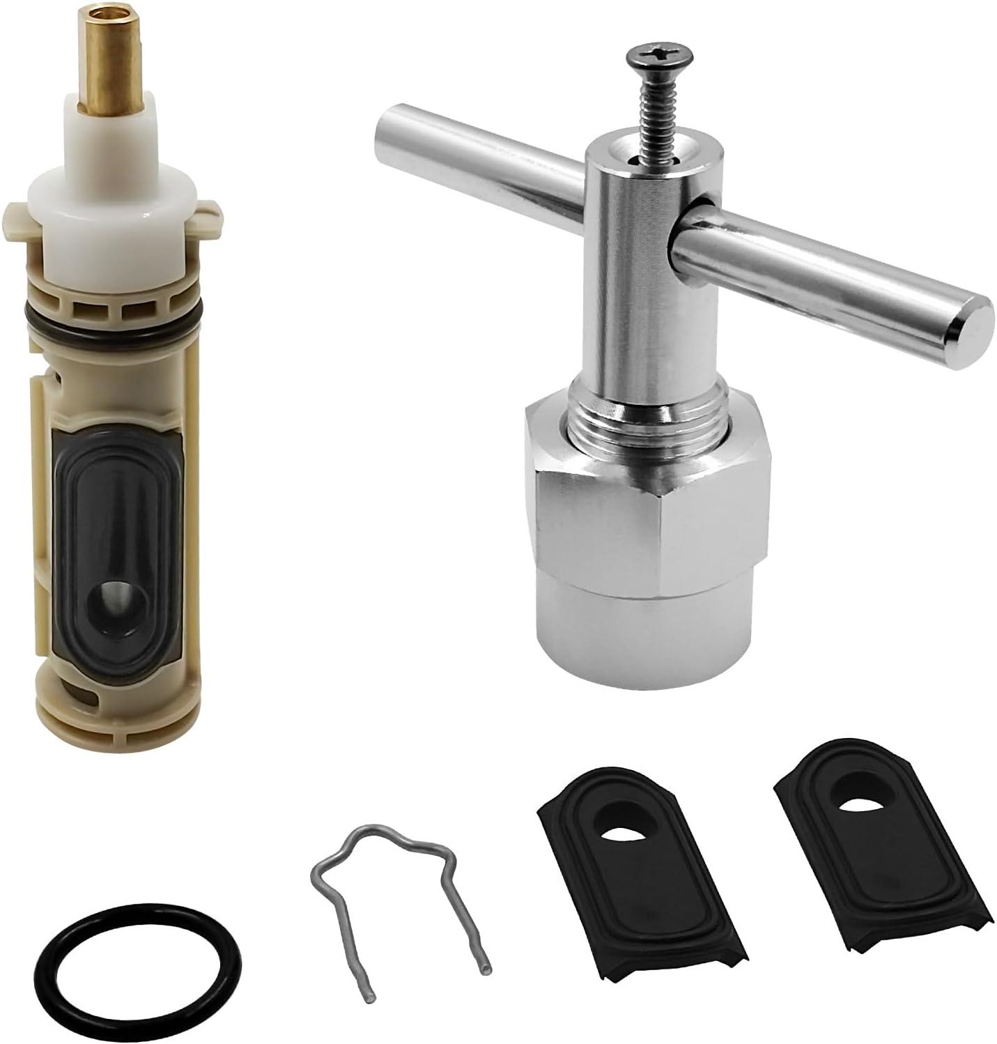 1222 Replacement Cartridge with Moen 104421 Cartridge Puller Removal Tool Retainer Clip Compatible with Moen One-Hanlde Posi Temp 1222B Shower Bathtub Faucet (1222 cartridge +104421 cartridge puller)
