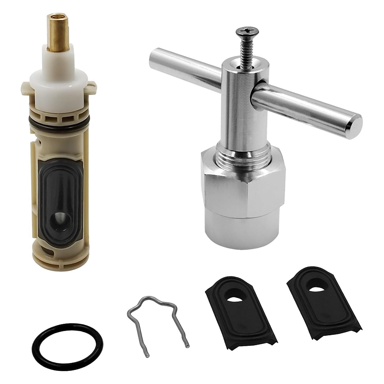 1222 Replacement Cartridge with Moen 104421 Cartridge Puller Removal Tool Retainer Clip Compatible with Moen One-Hanlde Posi Temp 1222B Shower Bathtub Faucet (1222 cartridge +104421 cartridge puller)
