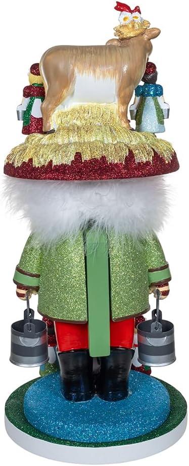 Hollywood Nutcrackers HA0717 16.5 in. 8 Maids A Milking Nutcracker