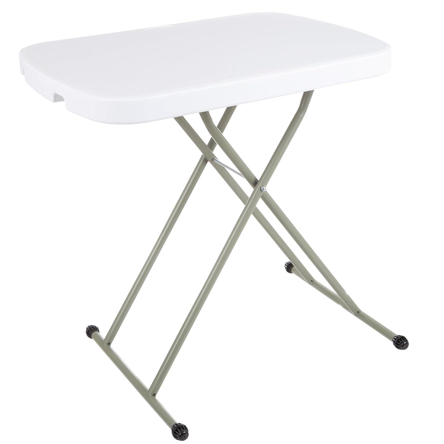 Lavish Home Folding Table - Lightweight Portable Folding Desk - Small Plastic Table for TV Tray, Playing Cards, and Craft Room