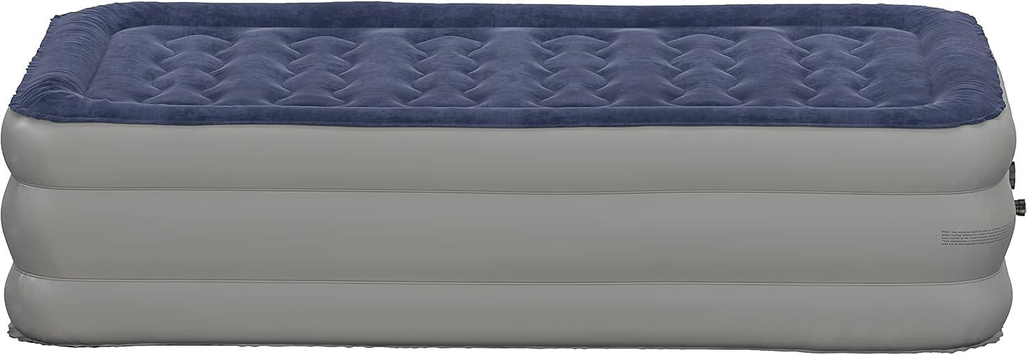 Flash Furniture 18 inch Air Mattress with ETL Certified Internal Electric Pump and Carrying Case - Twin