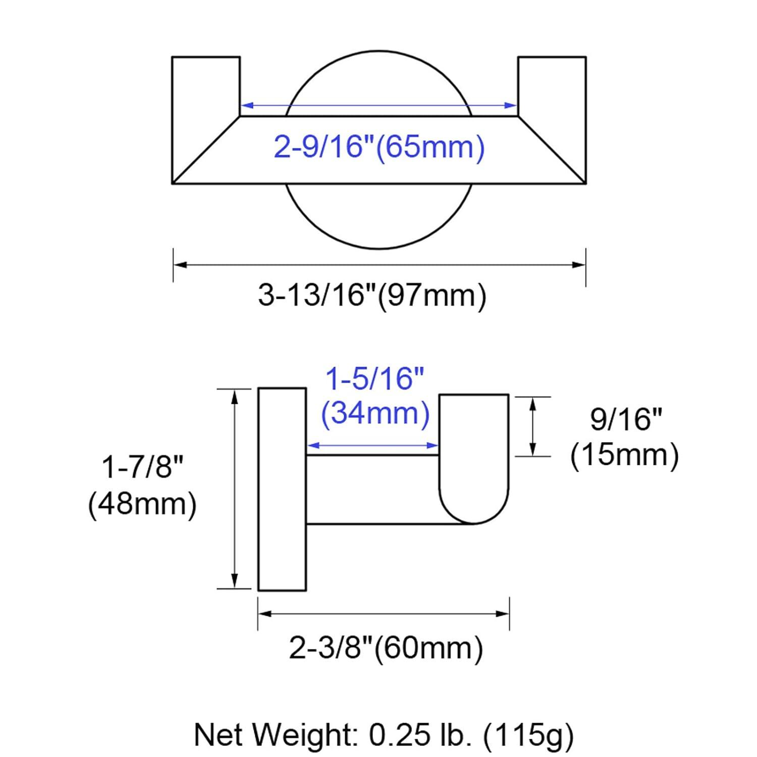 Bathroom Double Towel Hook (Set Of 2)