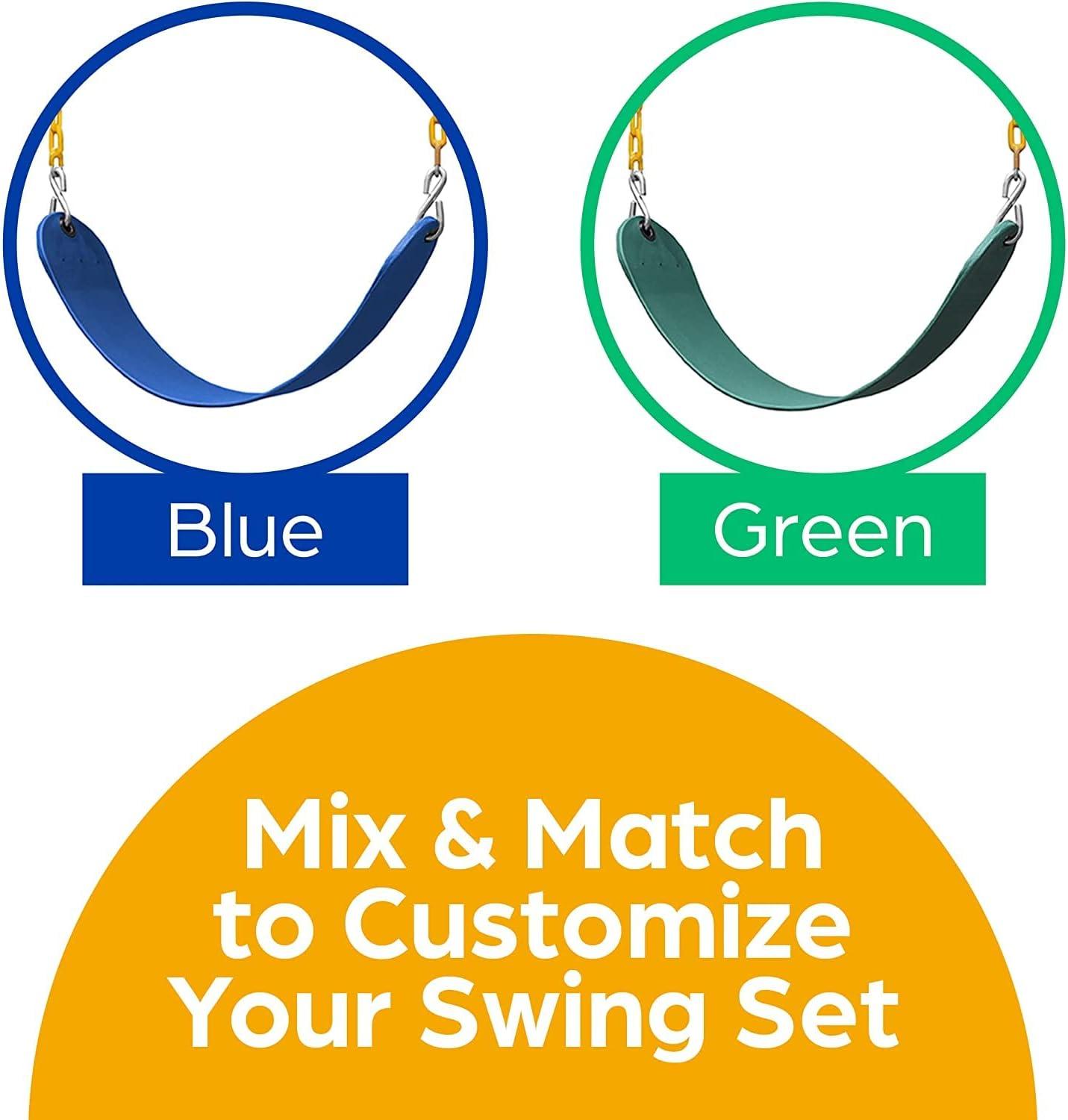 6 Piece Plastic Belt Swing with Chains and Hooks