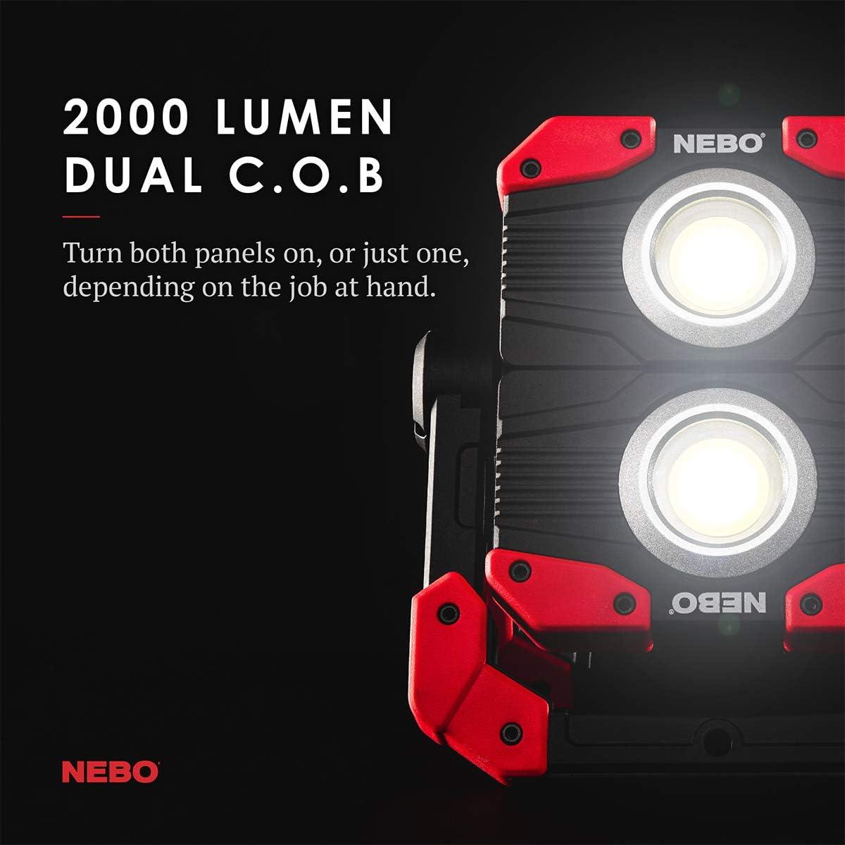 NEBO Omni 2,000 Lumen COB LED Black Rechargeable Handheld Work Light