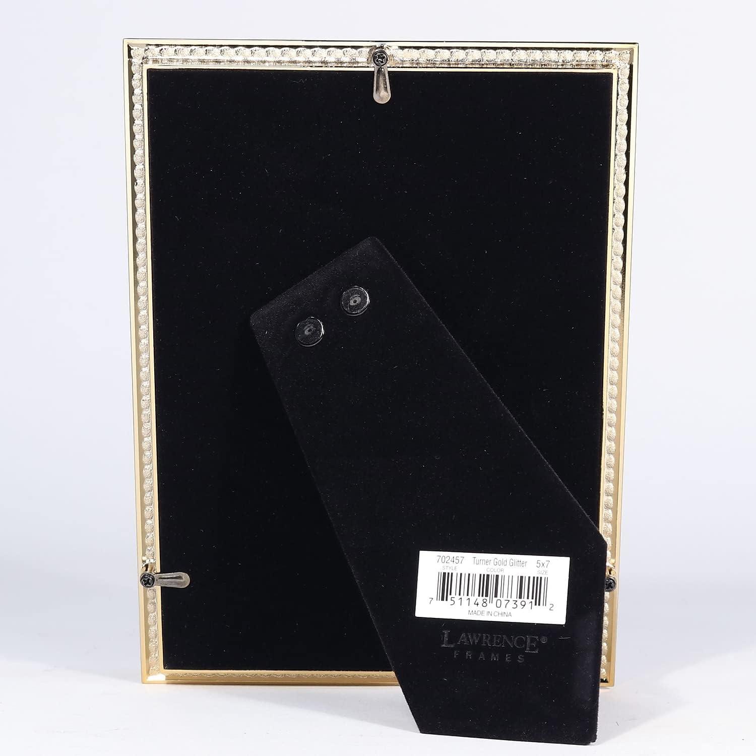 Lawrence Frames 5"W x 7"H Turner Gold and Glitter Metal Picture Frame (702457)