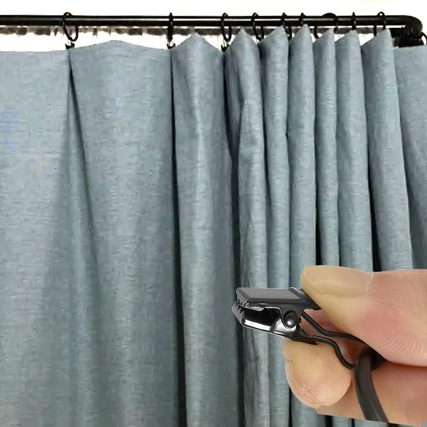 Clearance! Uscallm 40 Pack Metal Curtain Rings With Clips, Hat Clothes Clips, Drapery Clips With Rings, Drapes Rings 1.26in Interior Diameter Calf Stretch Box Unclaimed Pallets