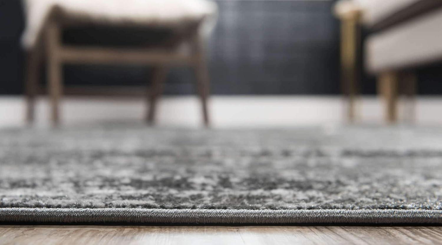 Unique Loom 6' 0 x 9' 0 Sofia Casino Dark Gray Area Rug