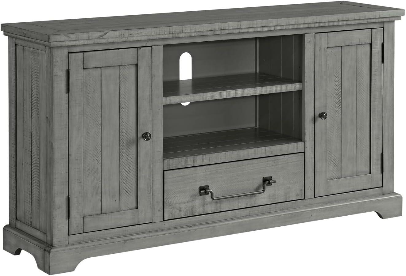 Martin Svensson Home Beach House Solid Wood TV Stand for TVs up to 70", Dove Grey